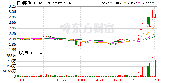 旗开网 棕榈股份龙虎榜：营业部净买入6712.17万元