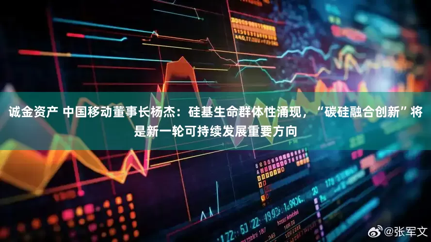 诚金资产 中国移动董事长杨杰：硅基生命群体性涌现，“碳硅融合创新”将是新一轮可持续发展重要方向